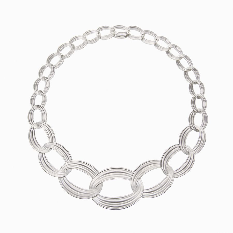 Een 925/1000 zilveren collier Antonio Bernardo model Grecia.